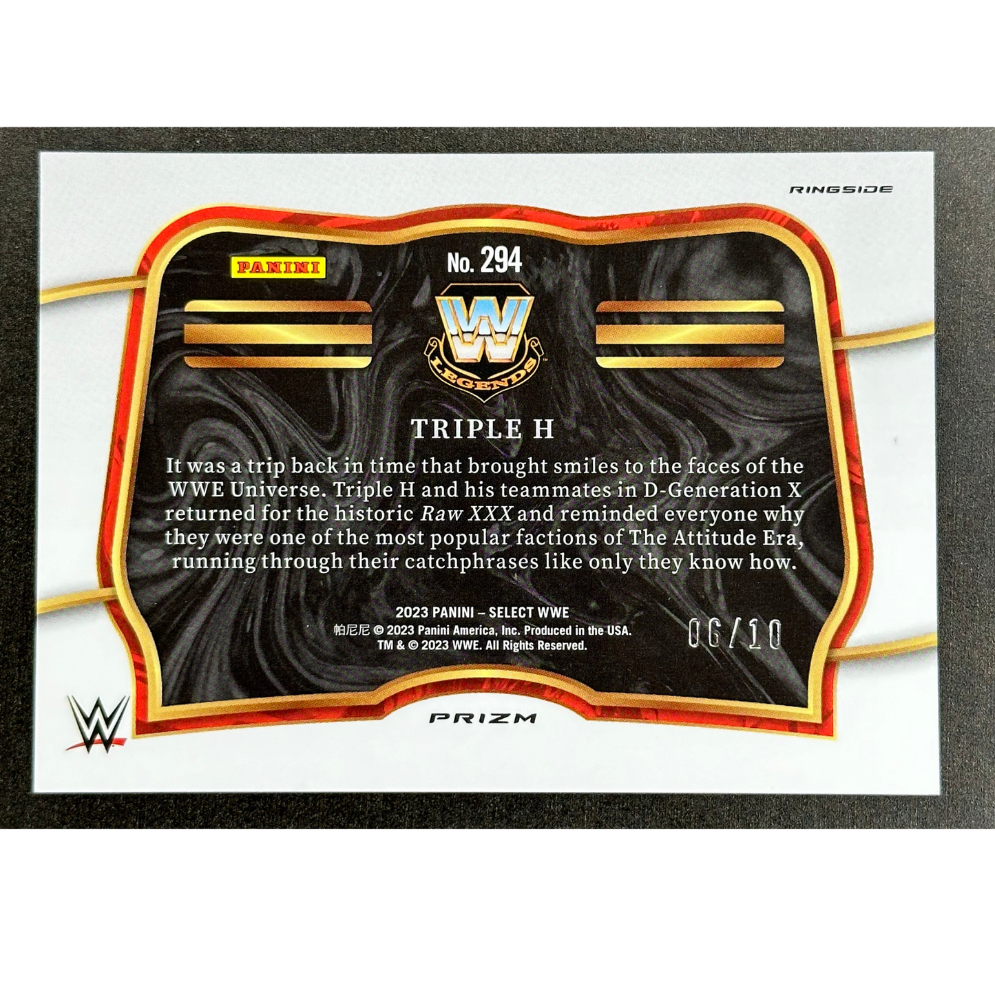 Triple H 2023 Select Gold 6/10 #294