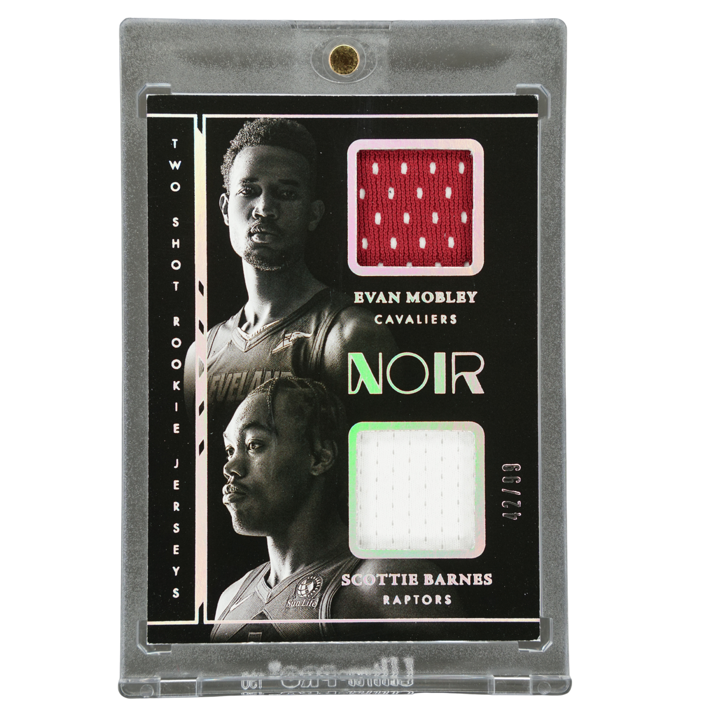 Evan Mobley 2021 Noir Two Shot Rookie Jerseys 42/99 #TSR-BM