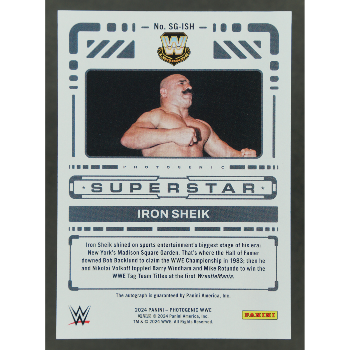 Iron Sheik 2024 Photogenic Superstar Auto #SG-ISH
