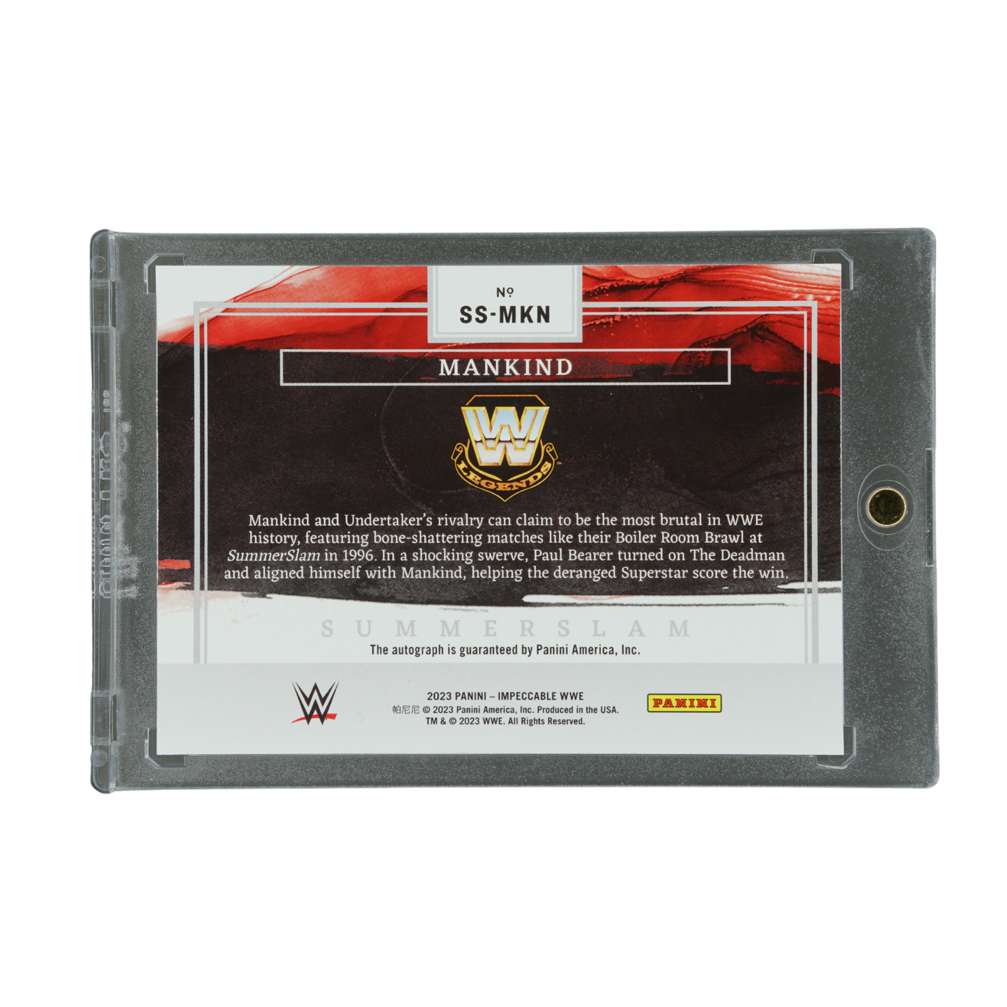 Mankind 2023 Impeccable Summerslam 1996 Auto 35/96 #SS-MKN