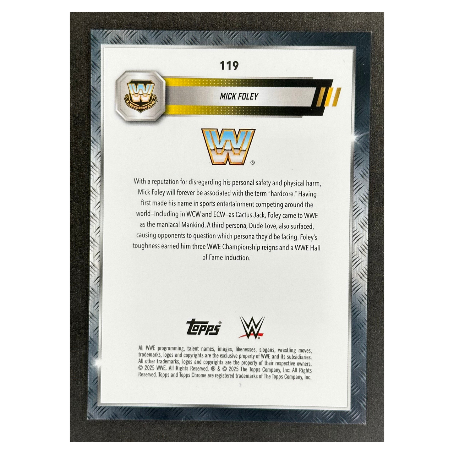 Mick Foley 2025 Chrome 10/50 #119