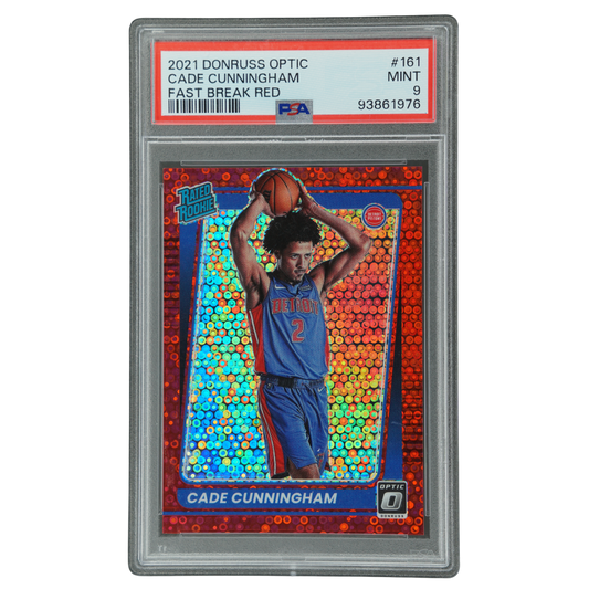 Cade Cunningham 2021 Optic Fast Break Red 34/85 PSA 9 #161