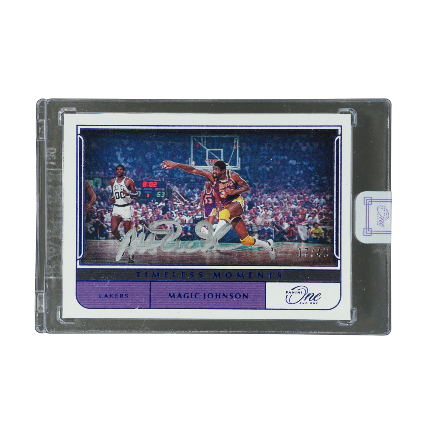 Magic Johnson 2021 One and One Timeless Moments Auto 17/49 #TM-MJN