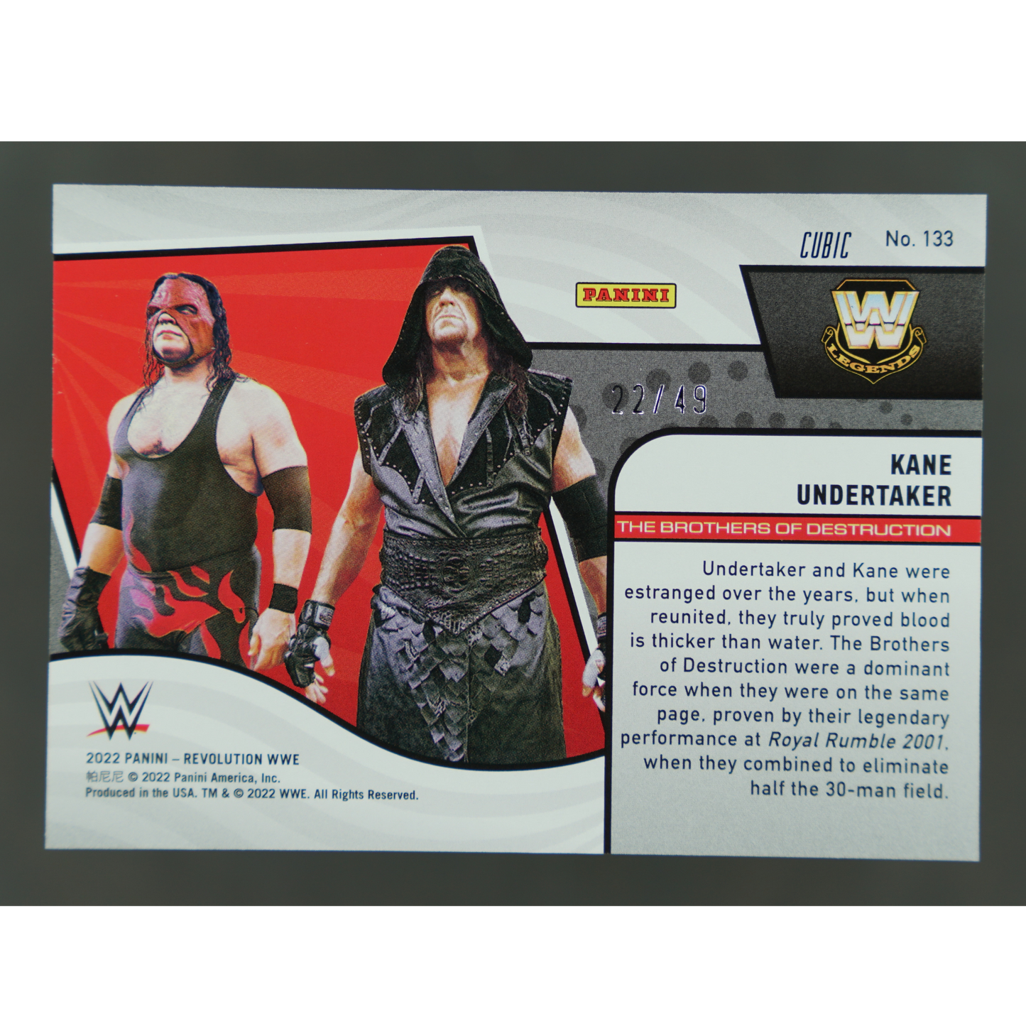 The Brothers of Destruction Kane und Undertaker 2022 Revolution Cubic 22/49 #133