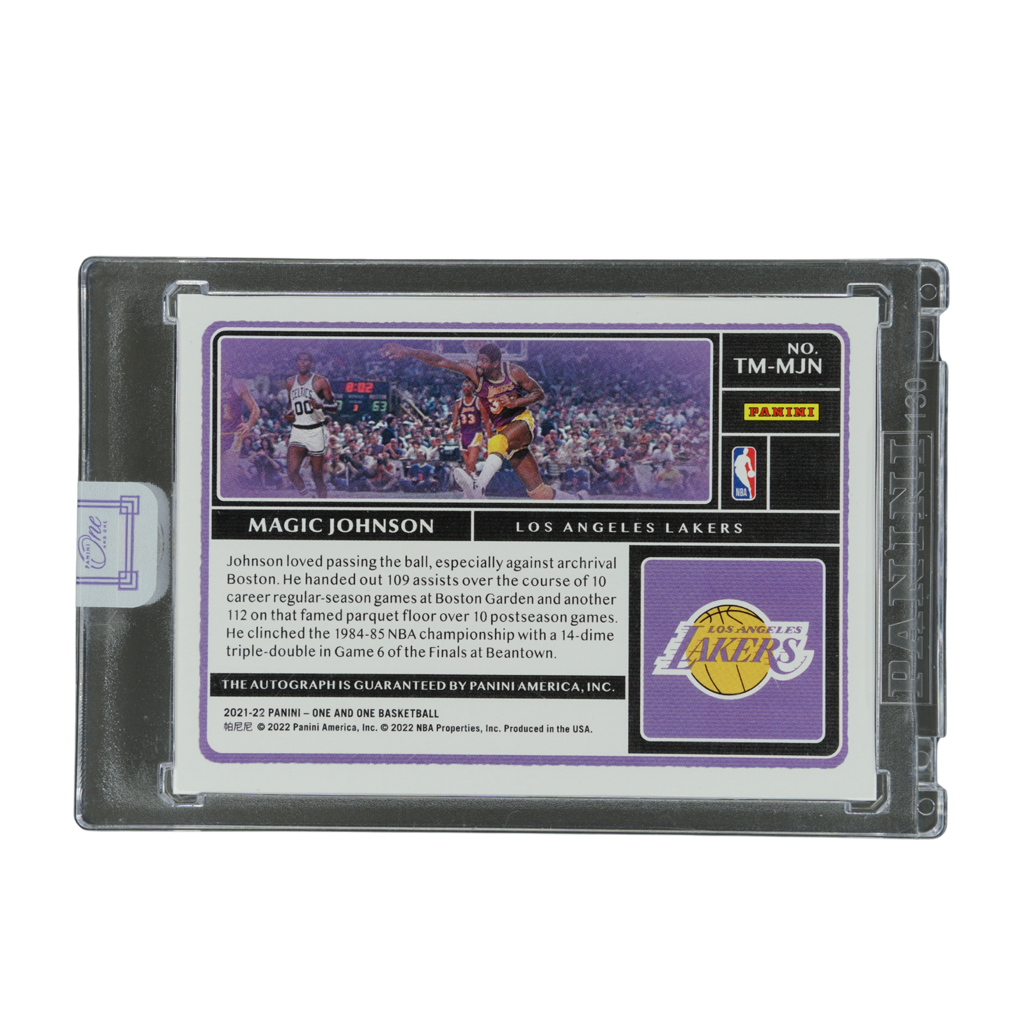 Magic Johnson 2021 One and One Timeless Moments Auto 17/49 #TM-MJN