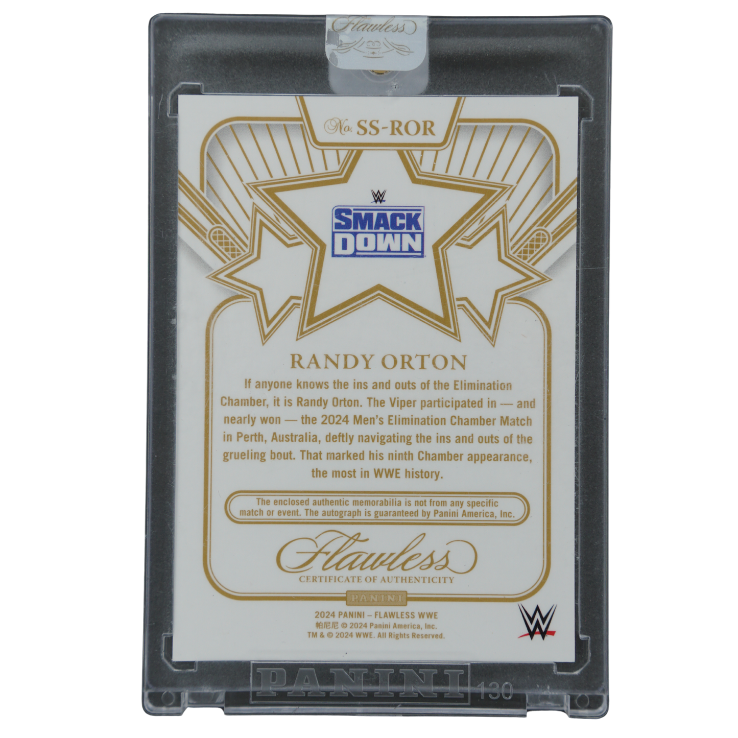 Randy Orton 2024 Flawless Star Swatch Memorabilia Auto 18/25 #SS-ROR