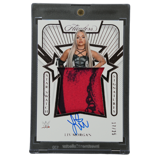 Liv Morgan 2024 Flawless Star Swatch Memorabilia Auto 17/25 #SS-LVM