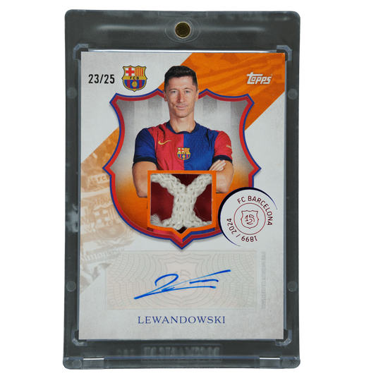 Robert Lewandowski 2025 FC Barcelona Goal Net Auto 23/25 #LR-RL