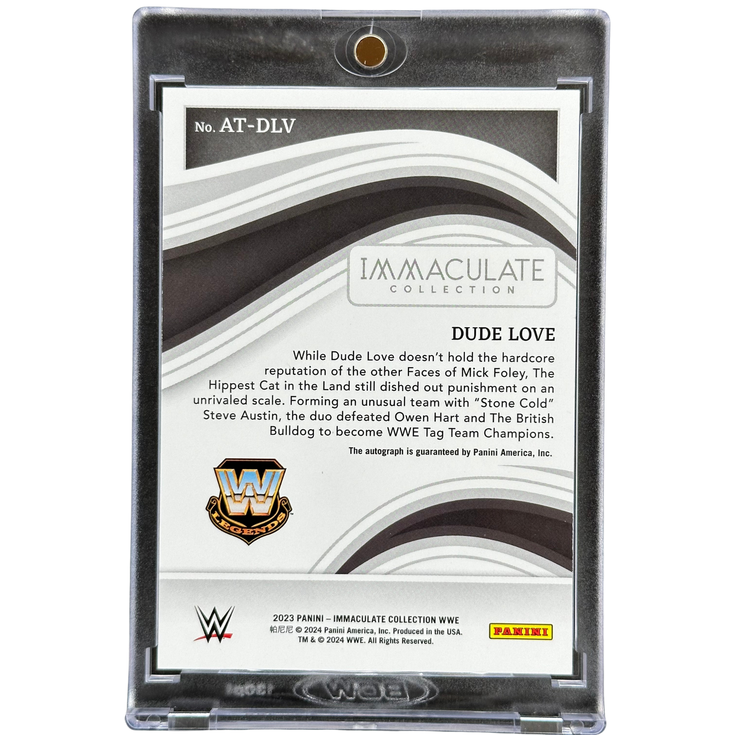Dude Love 2023 Immaculate All-Time Greats Auto 21/49 #AT-DLV