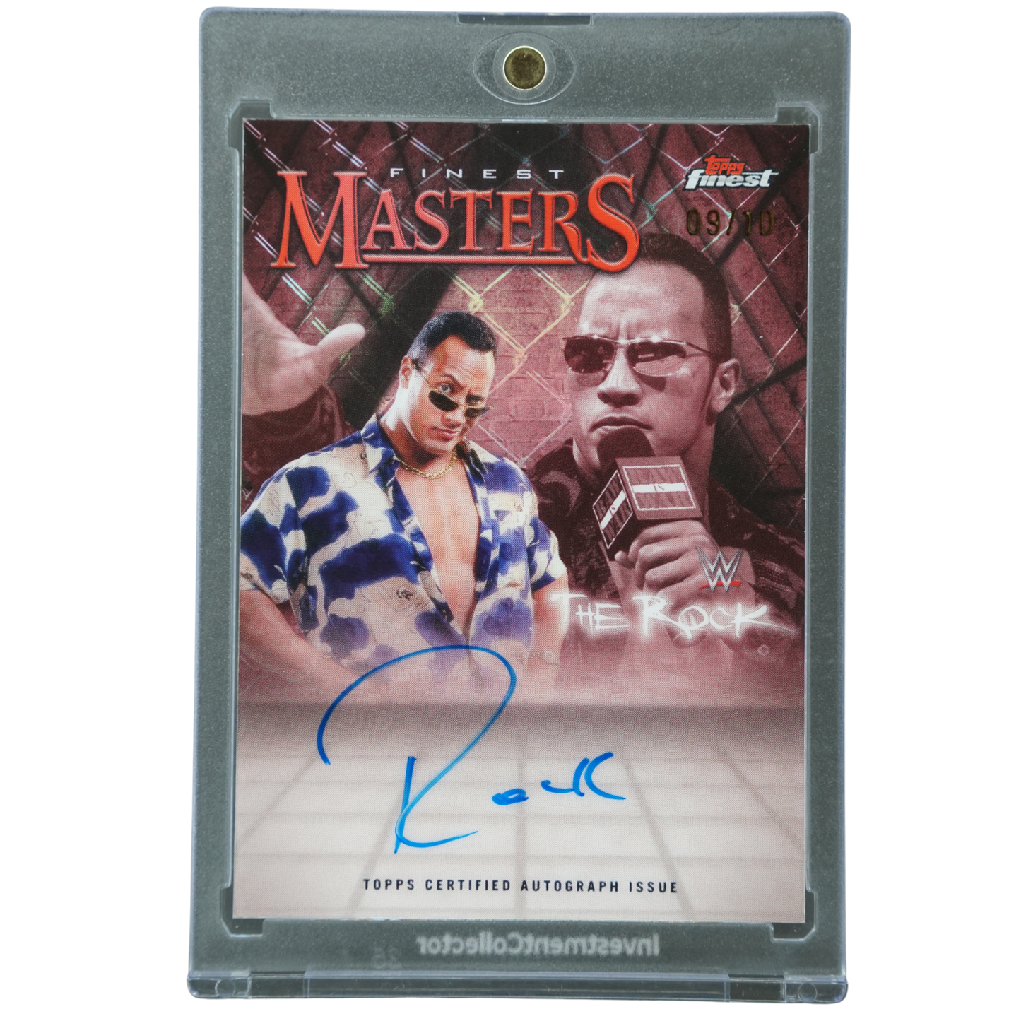 The Rock 2025 Finest Masters Auto Red/Black Vapor 9/10 #FM-DJR