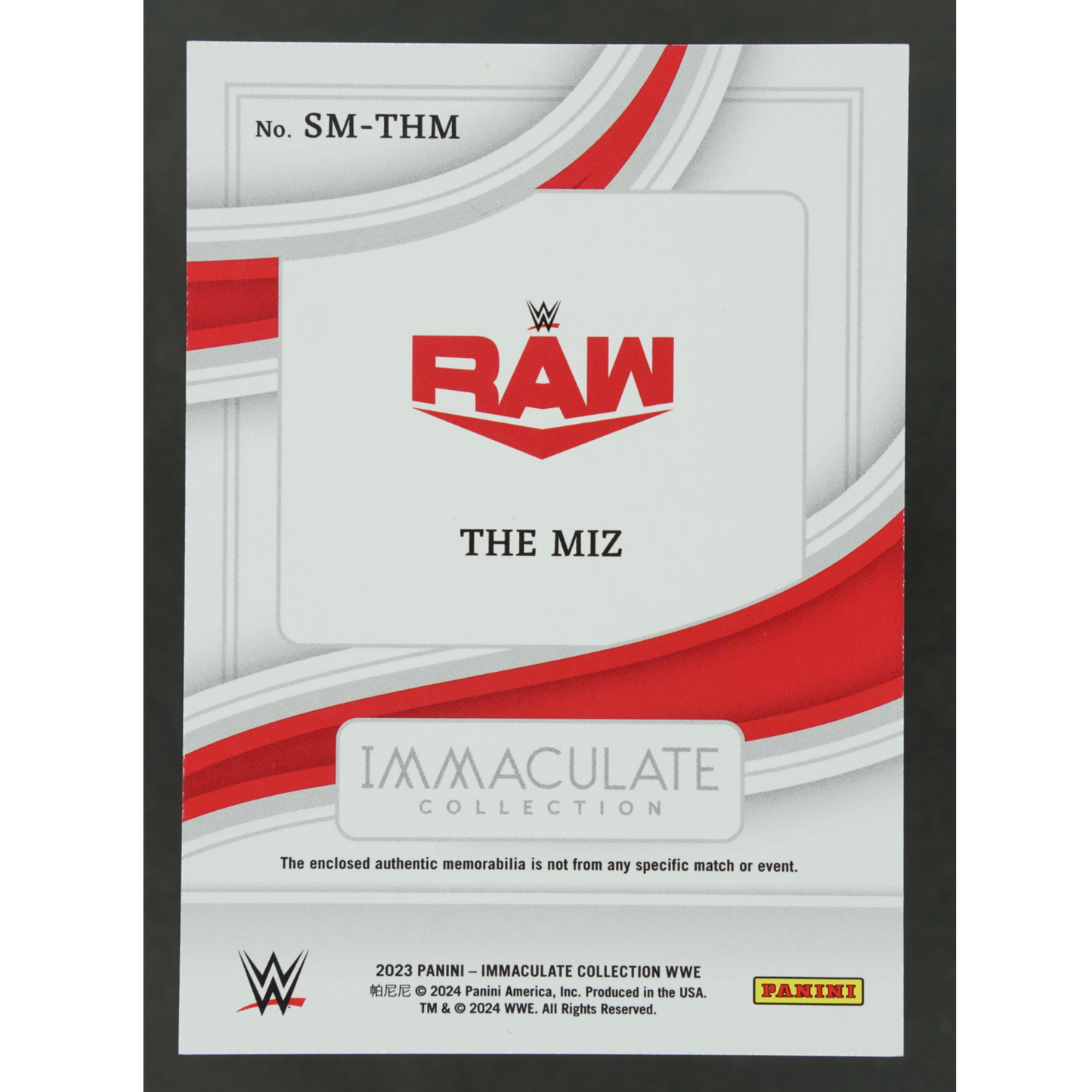 The Miz 2023 Immaculate Superstar Swatches 9/10 #SM-THM