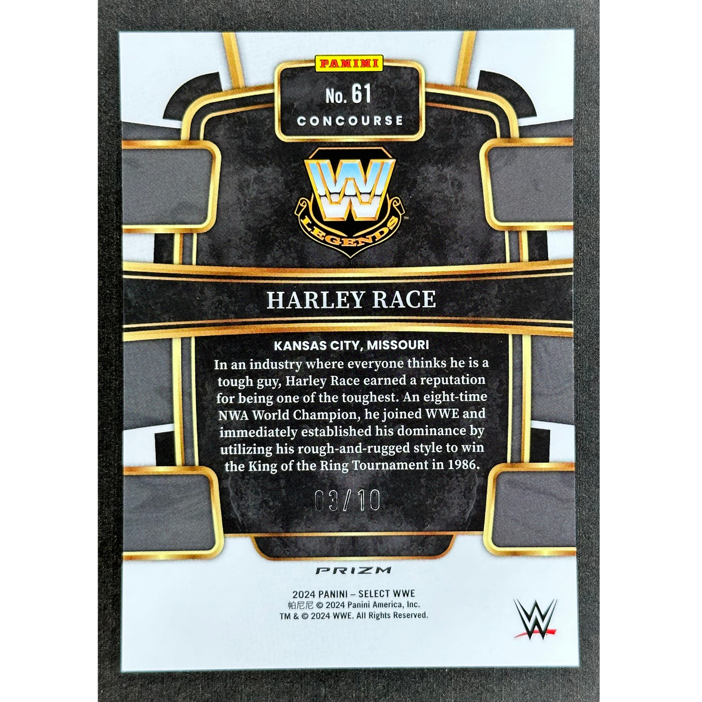 Harley Race 2024 Select Gold 3/10 #61