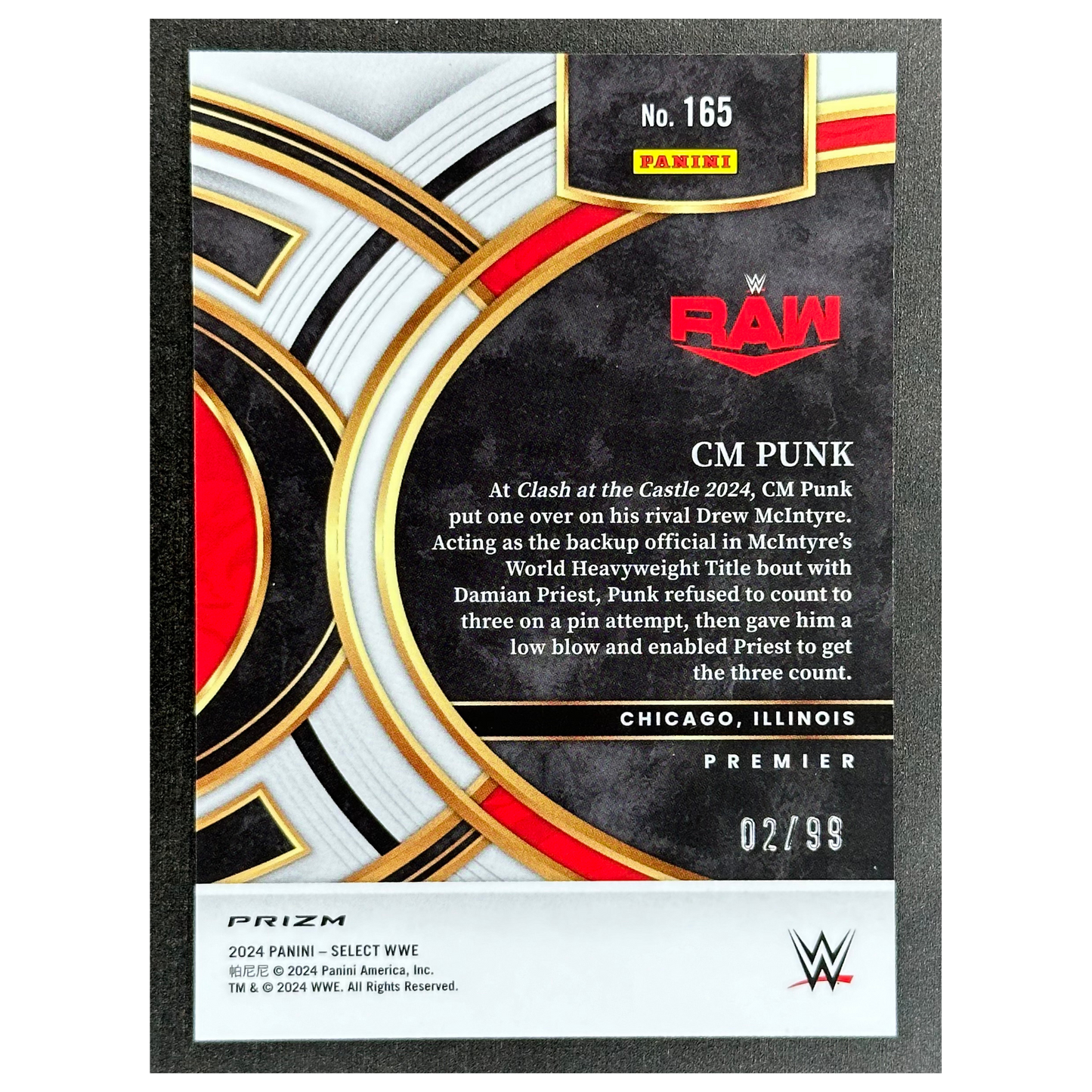 CM Punk 2024 Select 2/99 Premier #165