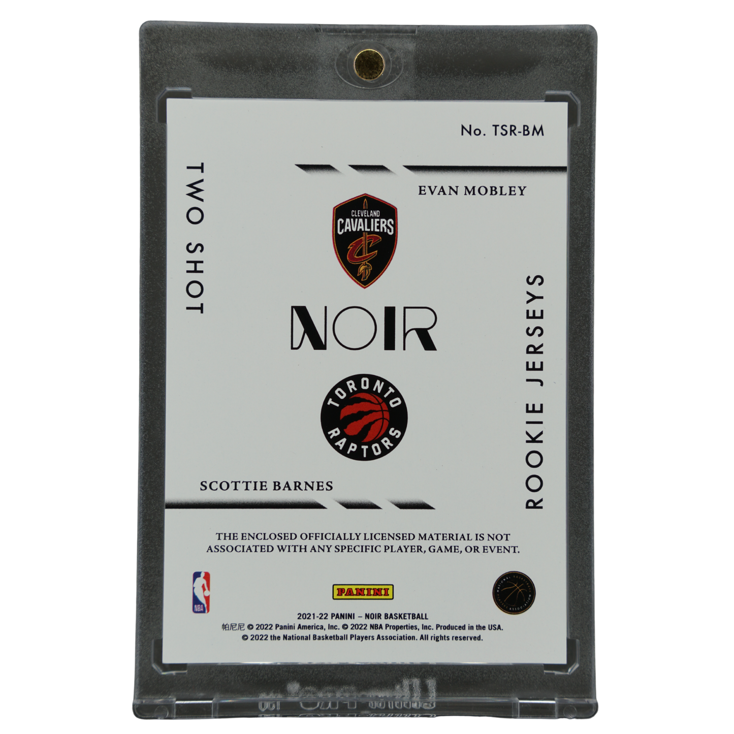 Evan Mobley 2021 Noir Two Shot Rookie Jerseys 42/99 #TSR-BM