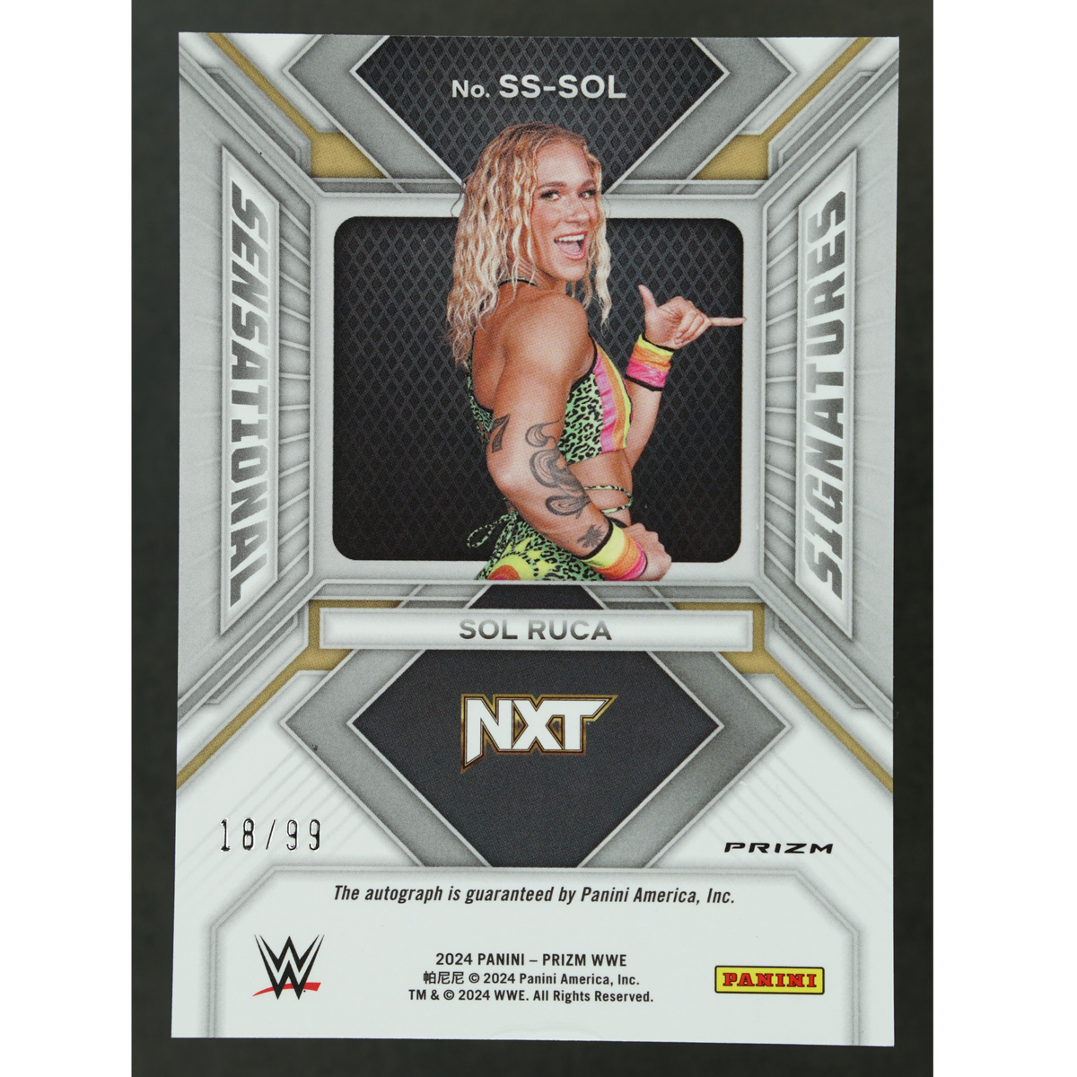 Sol Ruca 2024 Prizm Sensational Signatures Red 18/99 #SS-SOL