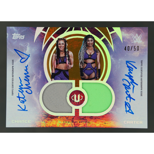 Katana Chance und Kayden Carter Dual Event Used Material Auto 40/50 #TTA-KCC