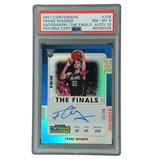 Franz Wagner 2021 Contenders The Finals RC Auto 23/49 PSA 8 #108