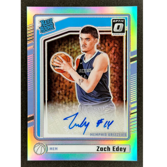 Zach Edey 2024 Optic RC Rookie Card Auto #319