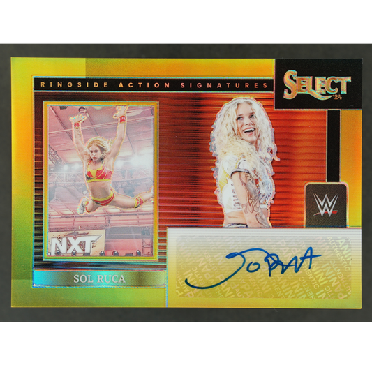Sol Ruca 2024 Select Ringside Action Signatures Gold Auto 5/10 #RA-SRC