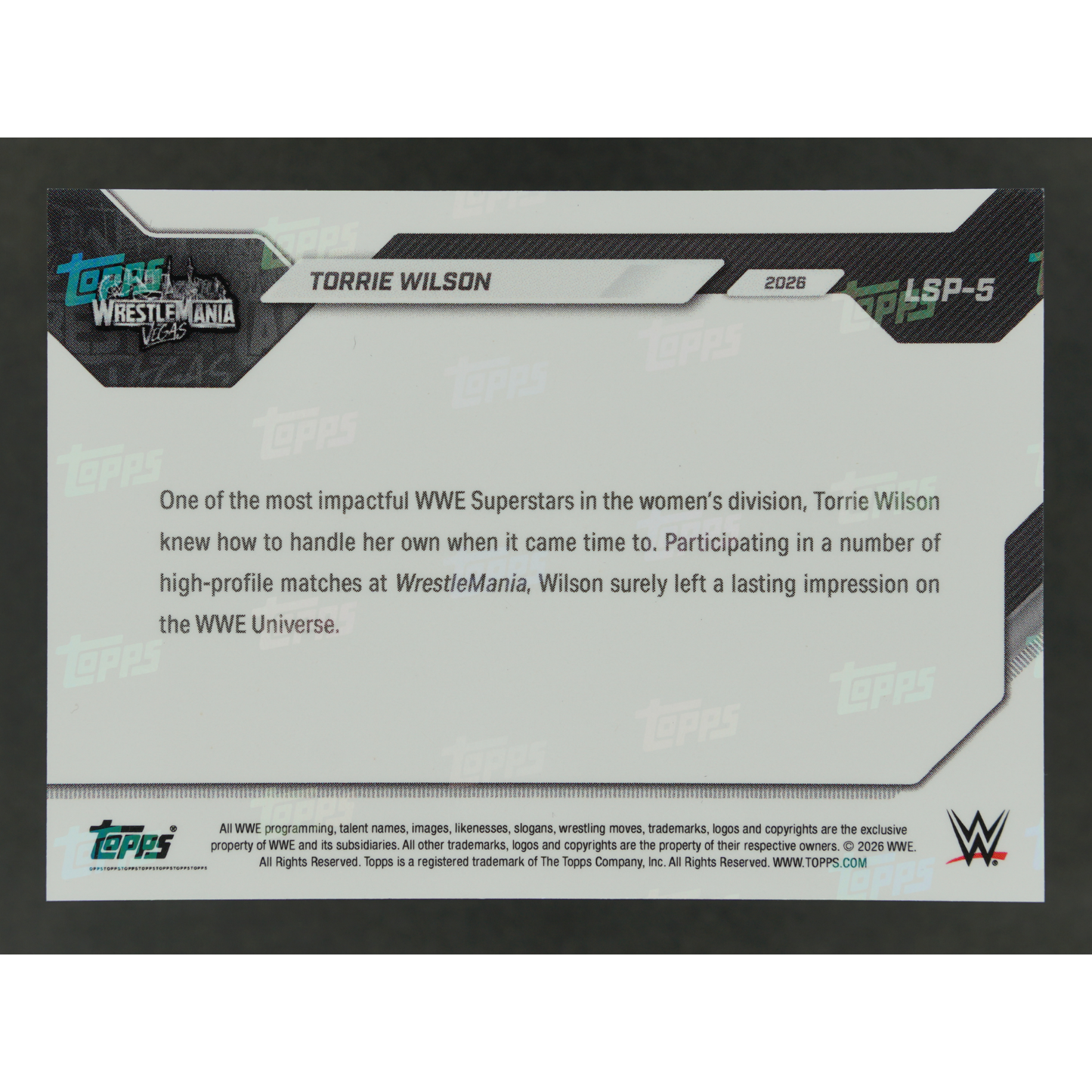 Torrie Wilson 2026 Topps Now Wrestlemania Vegas #LSP-5