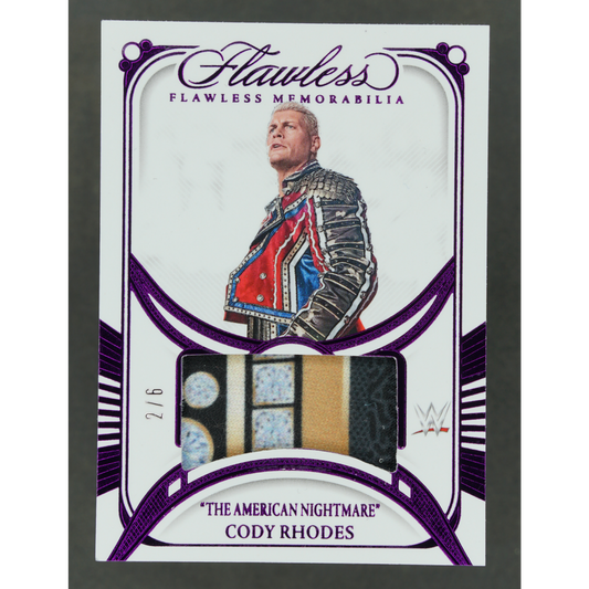 Cody Rhodes 2024 Flawless Memorabilia 2/6 #FM-CRD