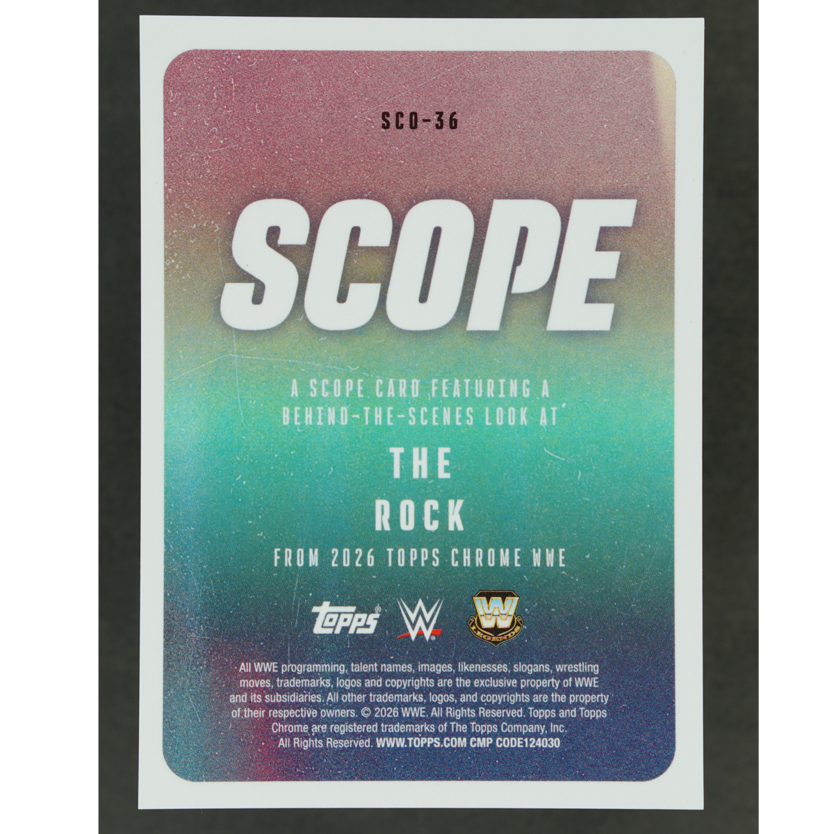 The Rock 2026 Chrome Scope Gold 28/50 #SCO-36