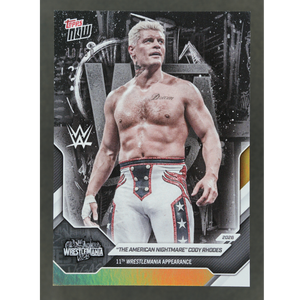 "The American Nightmare" Cody Rhodes 2026 Topps Now Wrestlemania Vegas Gold 48/50 #1