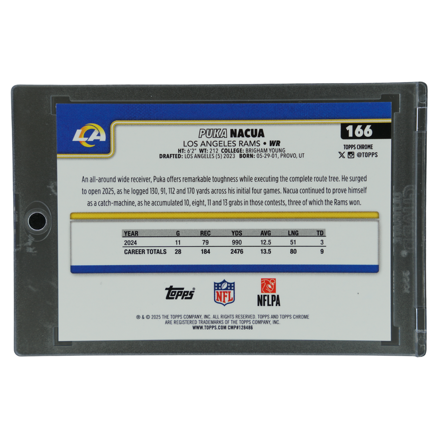 Puka Nacua 2025 Chrome 15/75 #166