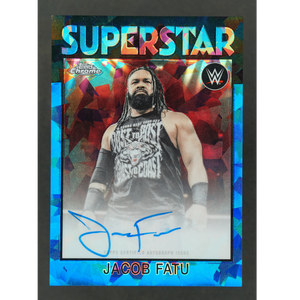 Jacob Fatu 2026 Chrome 1986 Topps Sapphire Superstar Auto #86T-JF