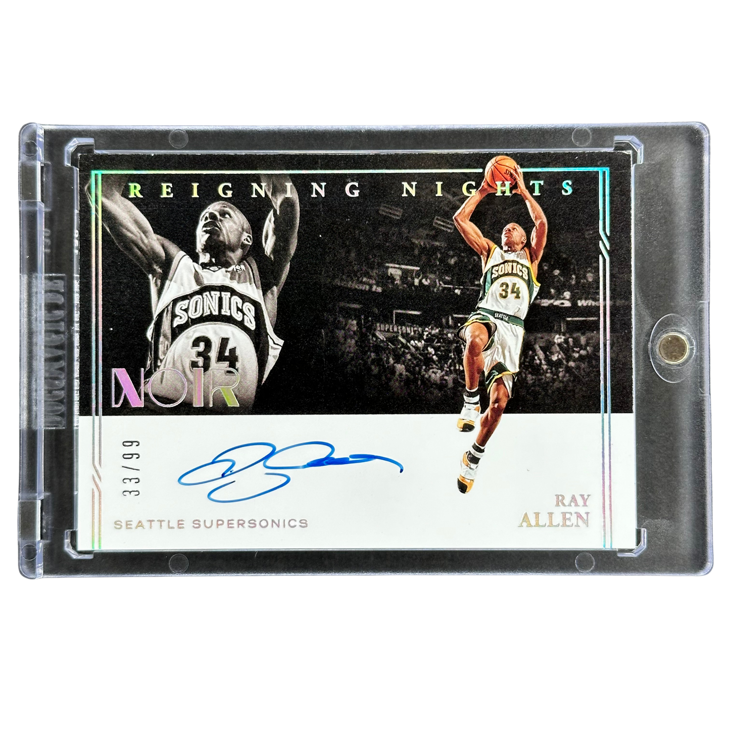 Ray Allen 2020 Noir Reigning Nights Auto 33/99 #RN-RAL