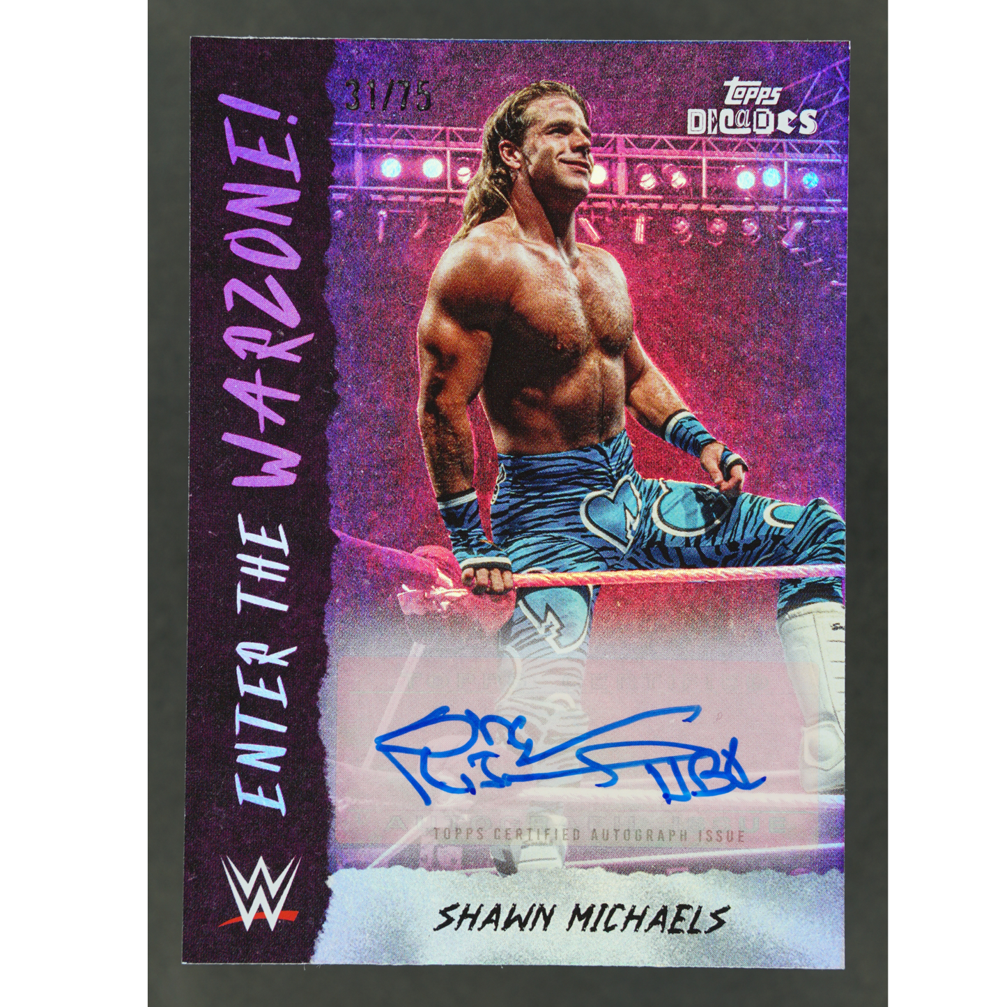 Shawn Michaels 2026 WWE Decades Enter the Warzone Auto 31/75 #2A