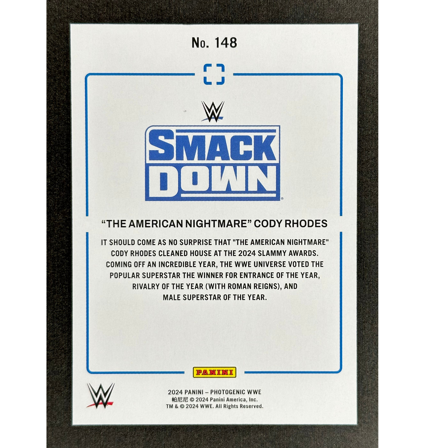 "The American Nightmare" Cody Rhodes 2024 Photogenic Gold 4/10 #148