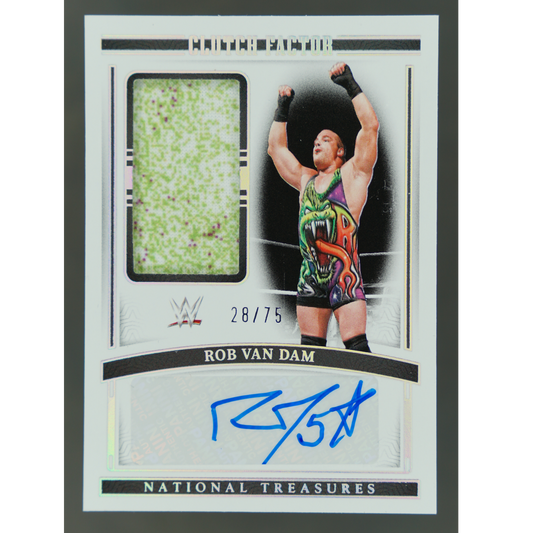 Rob Van Dam 2024 National Treasures Clutch Factor Memorabilia Auto 28/75 #CF-RVD