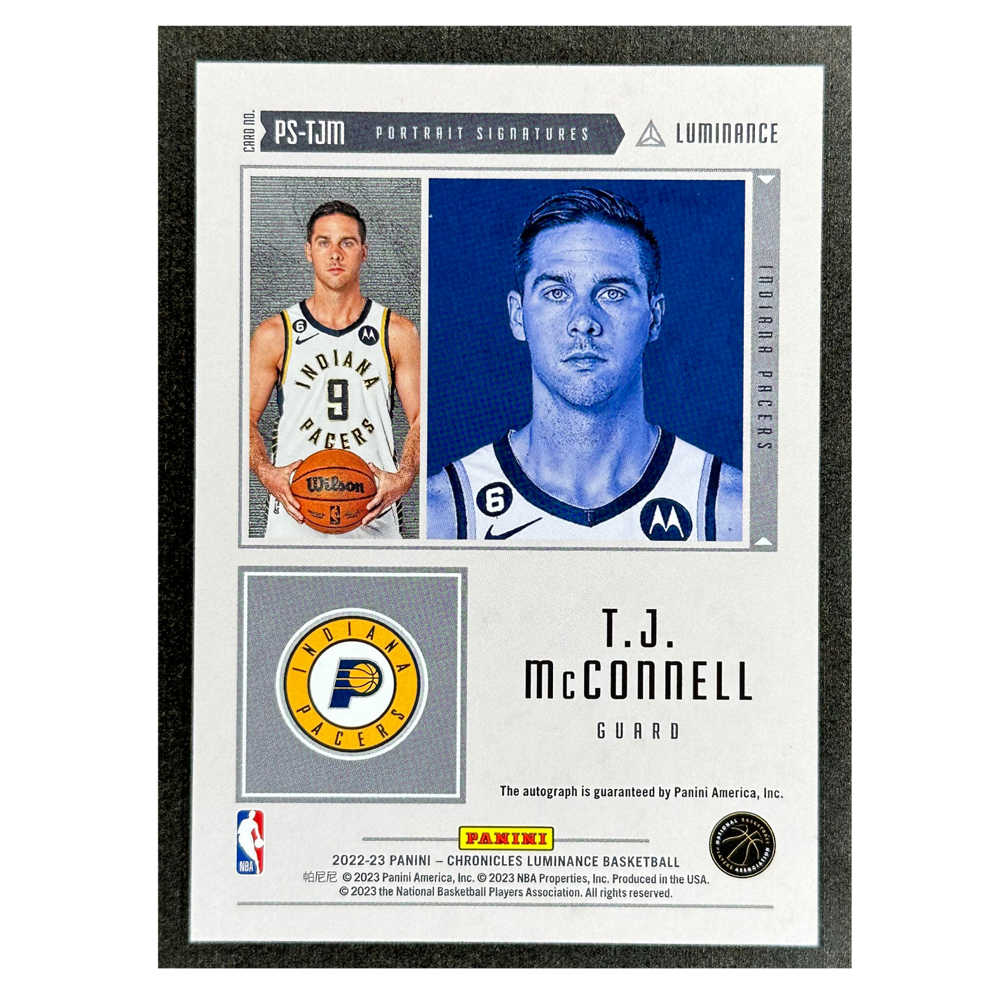 TJ McConnell 2022 Luminance Auto 31/99 #PS-TJM