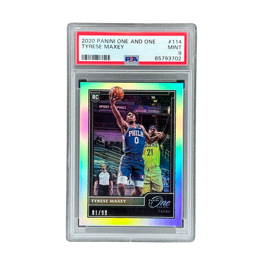 Tyrese Maxey 2020 One and One RC Rookie Card 1/99 PSA 9 #114