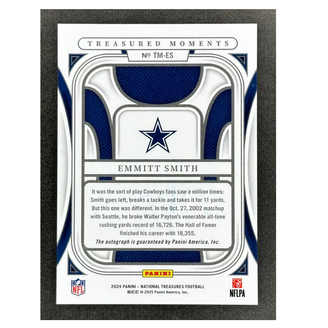 Emmitt Smith 2024 National Treasures Treasured Moments Auto 6/10 #TM-ES