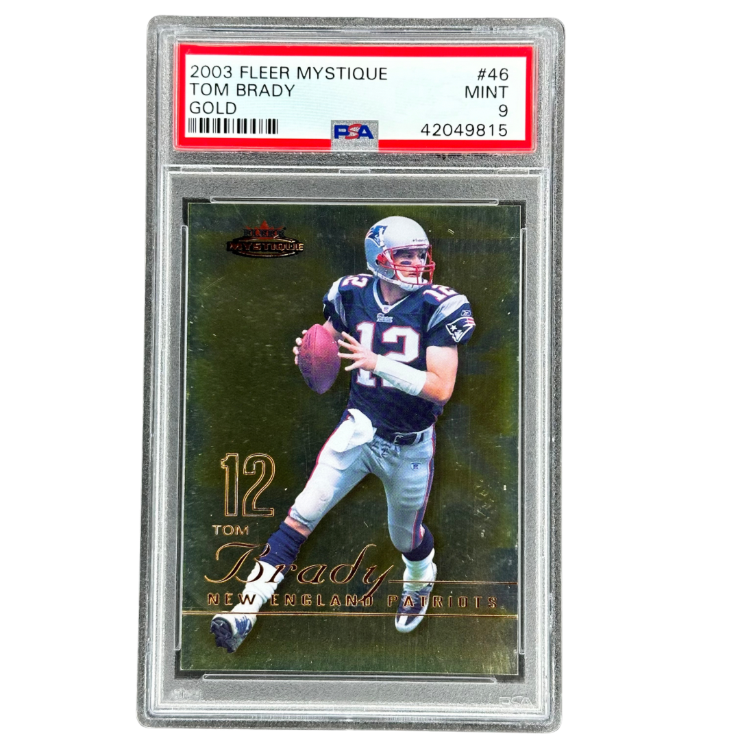 Tom Brady 2003 Fleer Mystique Gold 45/150 PSA 9 #46