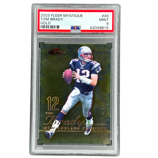 Tom Brady 2003 Fleer Mystique Gold 45/150 PSA 9 #46