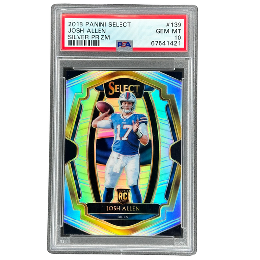 Josh Allen 2018 Select Silver RC Rookie Card PSA 10 #139