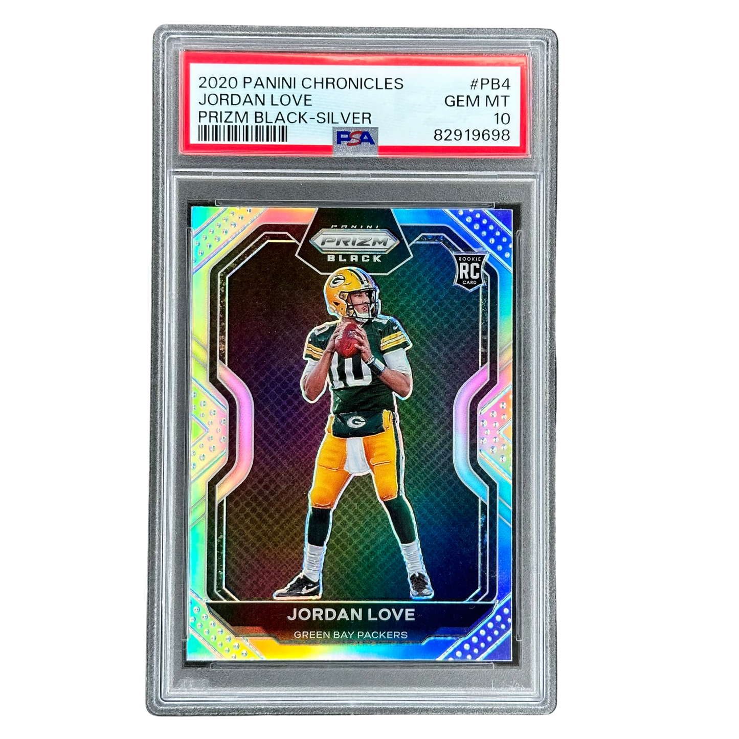Jordan Love 2020 Prizm Black Silver RC Rookie Card PSA 10 #PB4