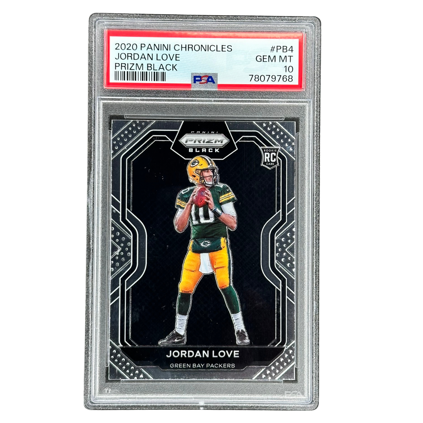 Jordan Love 2020 Prizm Black RC Rookie Card PSA 10 #PB4