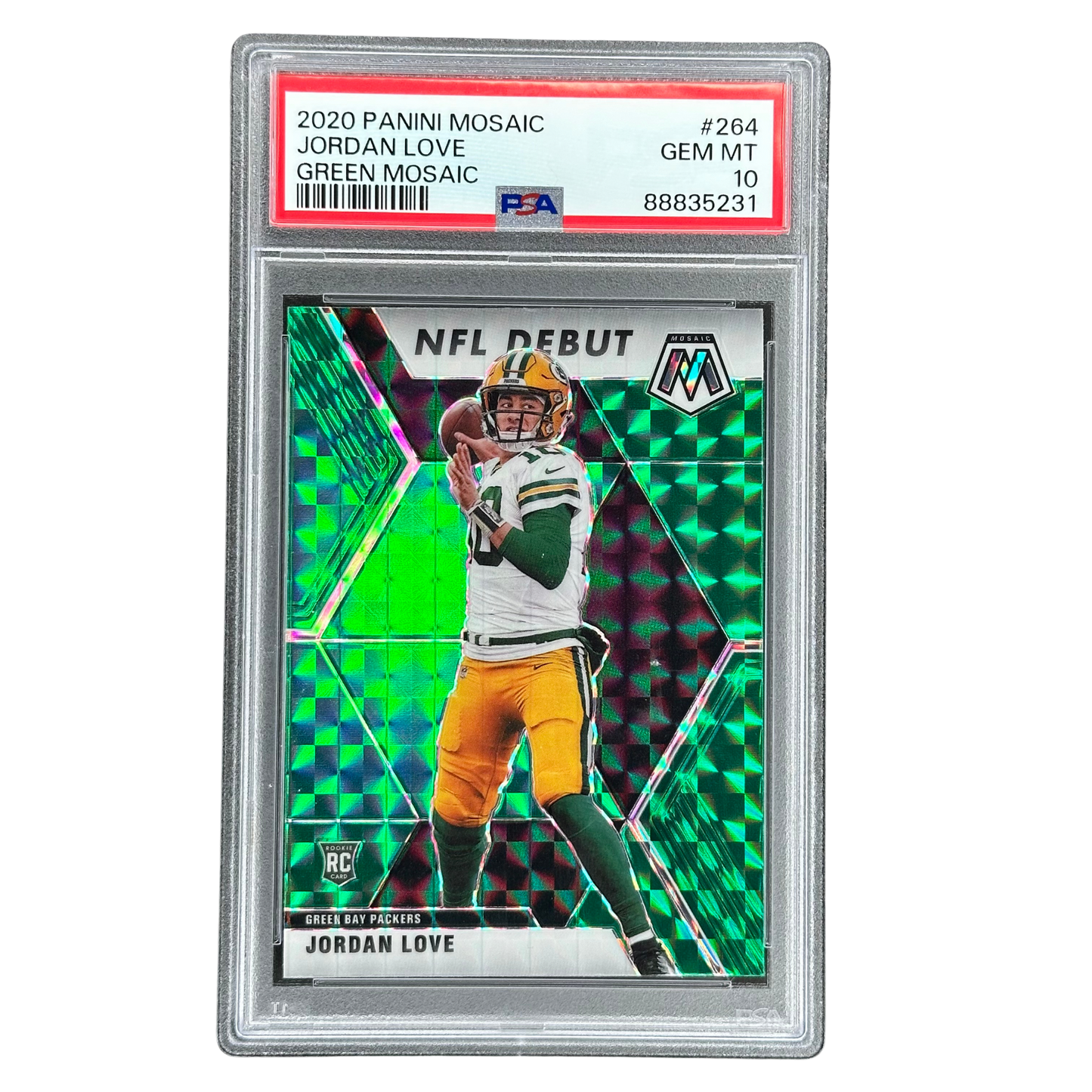 Jordan Love 2020 Mosaic RC Rookie Card Green Mosaic PSA 10 #264
