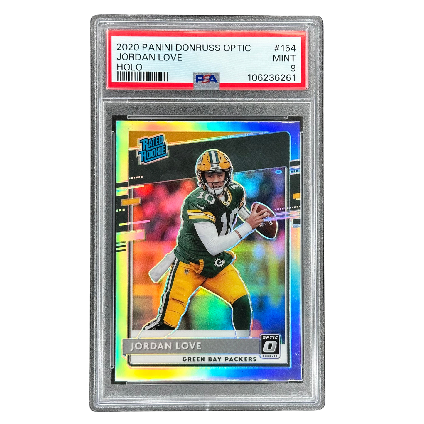 Jordan Love 2020 Optic Holo RC Rookie Card PSA 9 #154