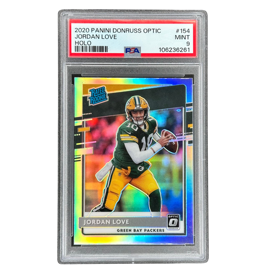 Jordan Love 2020 Optic Holo RC Rookie Card PSA 9 #154
