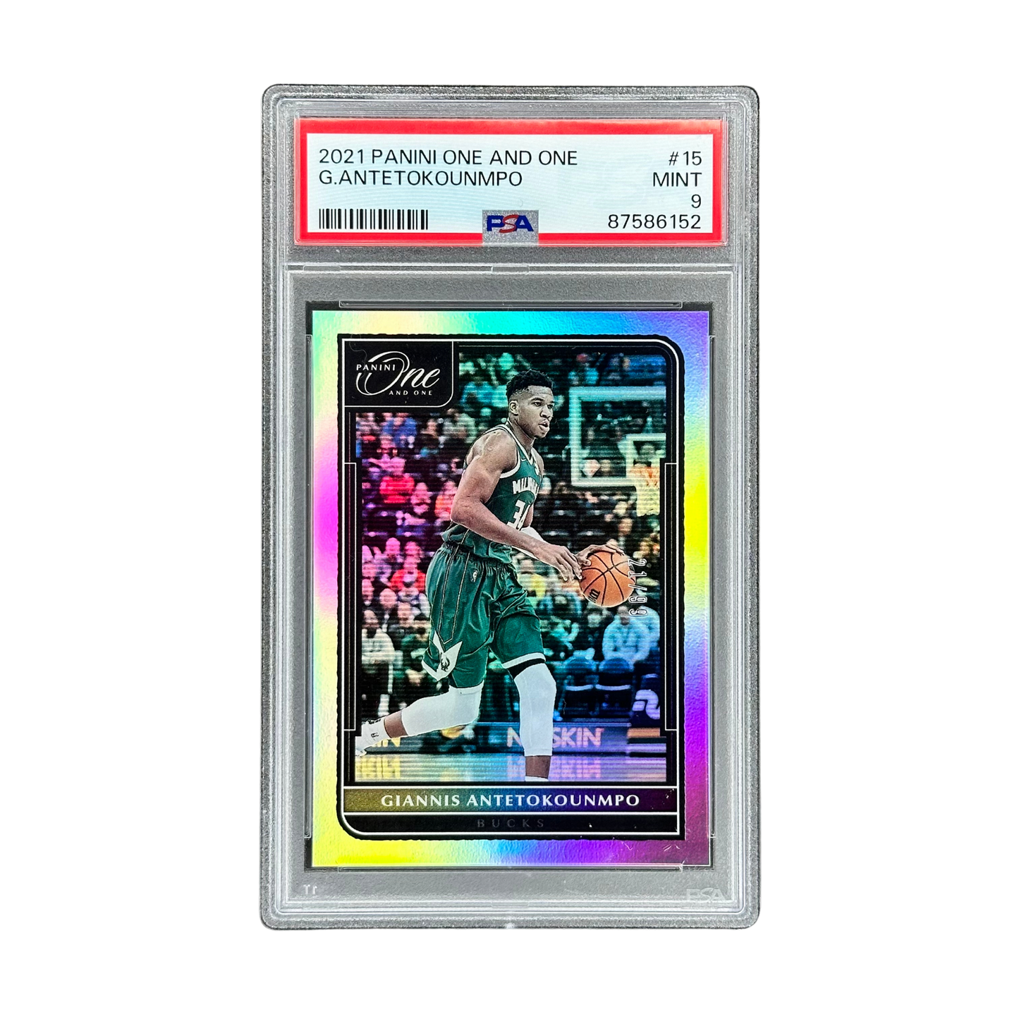 Giannis Antetokounmpo 2021 One and One 21/99 PSA 9 #15