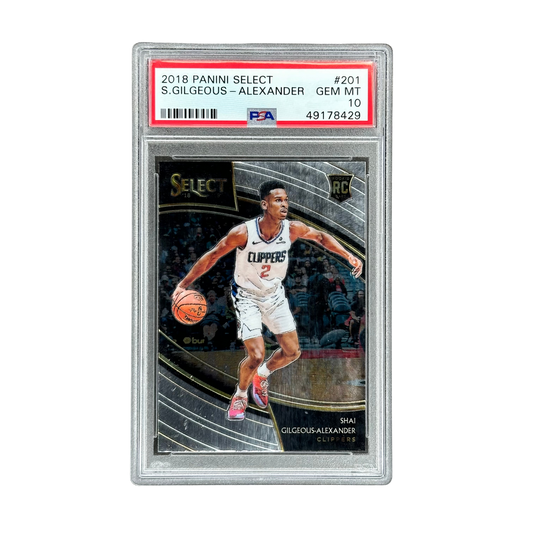 Shai Gilgeous Alexander 2018 Select Courtside RC Rookie Card PSA 10 #201