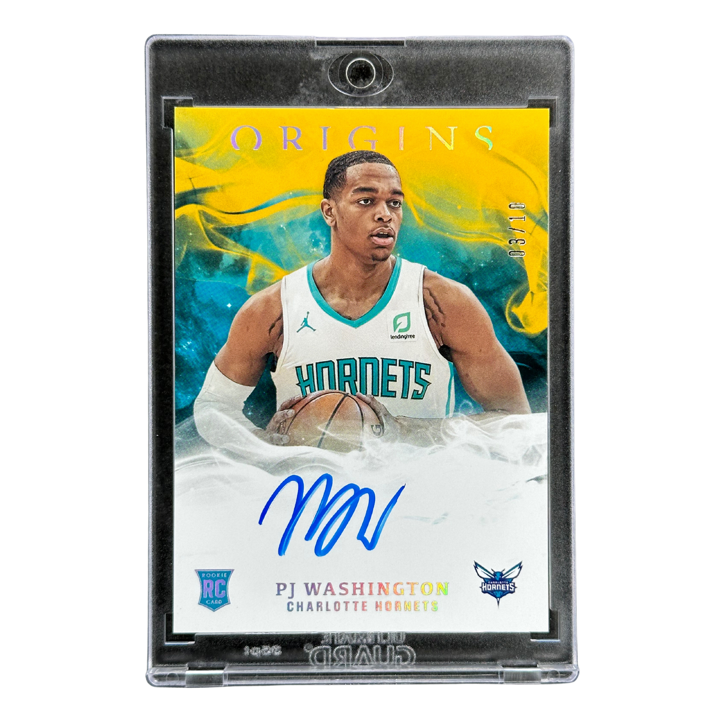 PJ Washington 2019 Origins Gold RC Rookie Card On Card Auto 3/10 #123