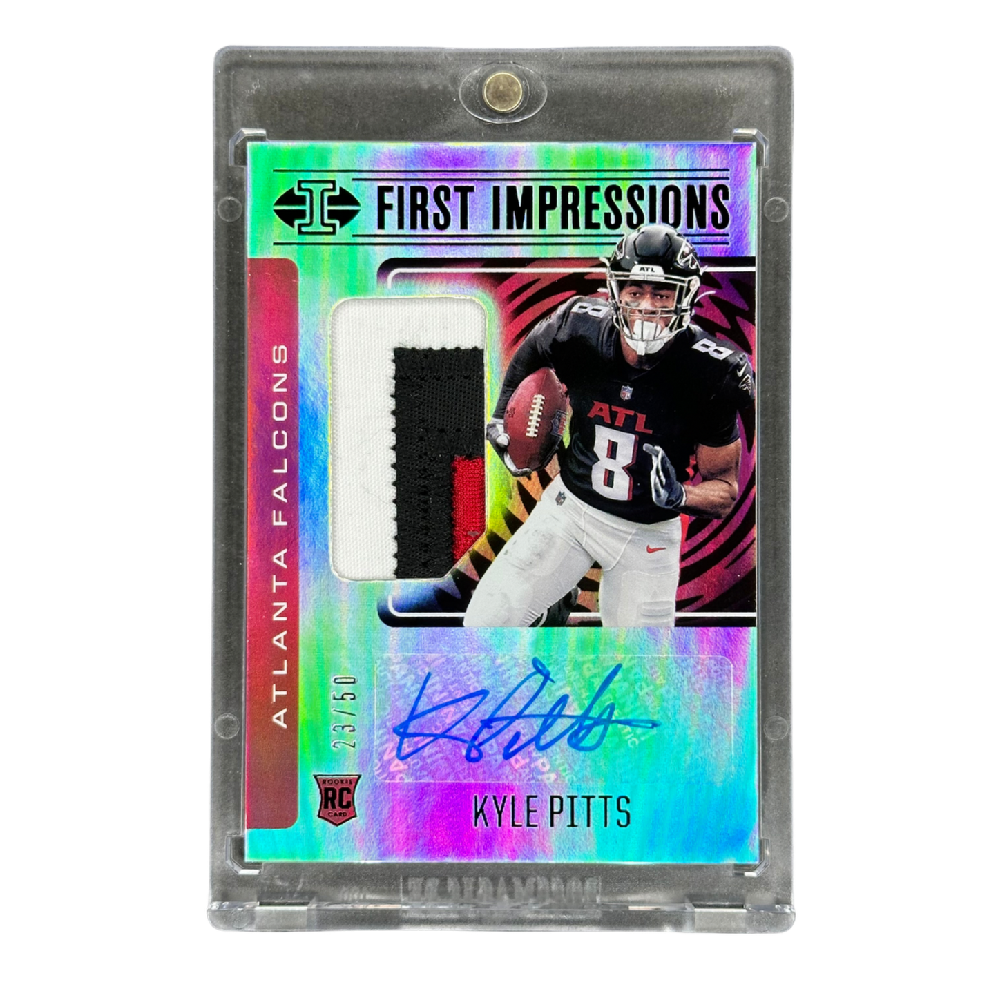 Kyle Pitts 2021 Illusions First Impressions RPA Rookie Patch Auto 23/50 #111