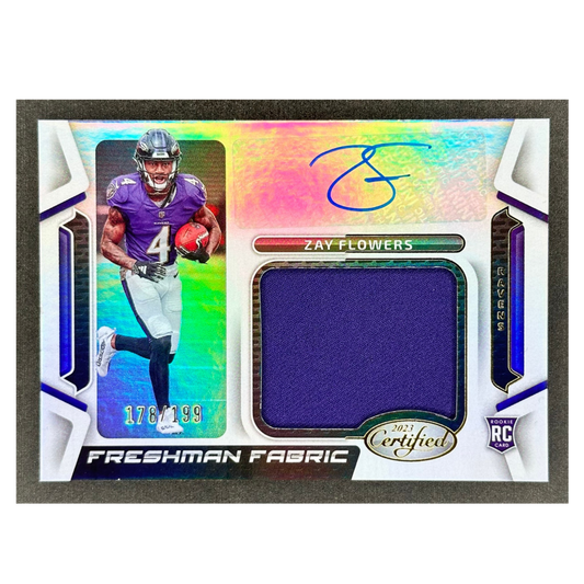 Zay Flowers 2023 Certified Freshman Fabrics 178/199 RC Auto #FFMS-4