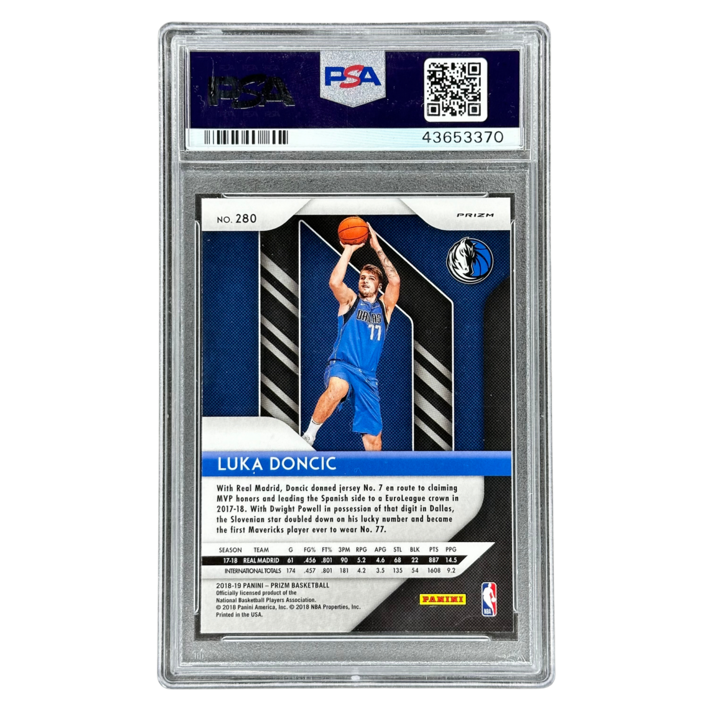 Luka Doncic 2018 Prizm Fast Break RC Rookie Card PSA 10 #280